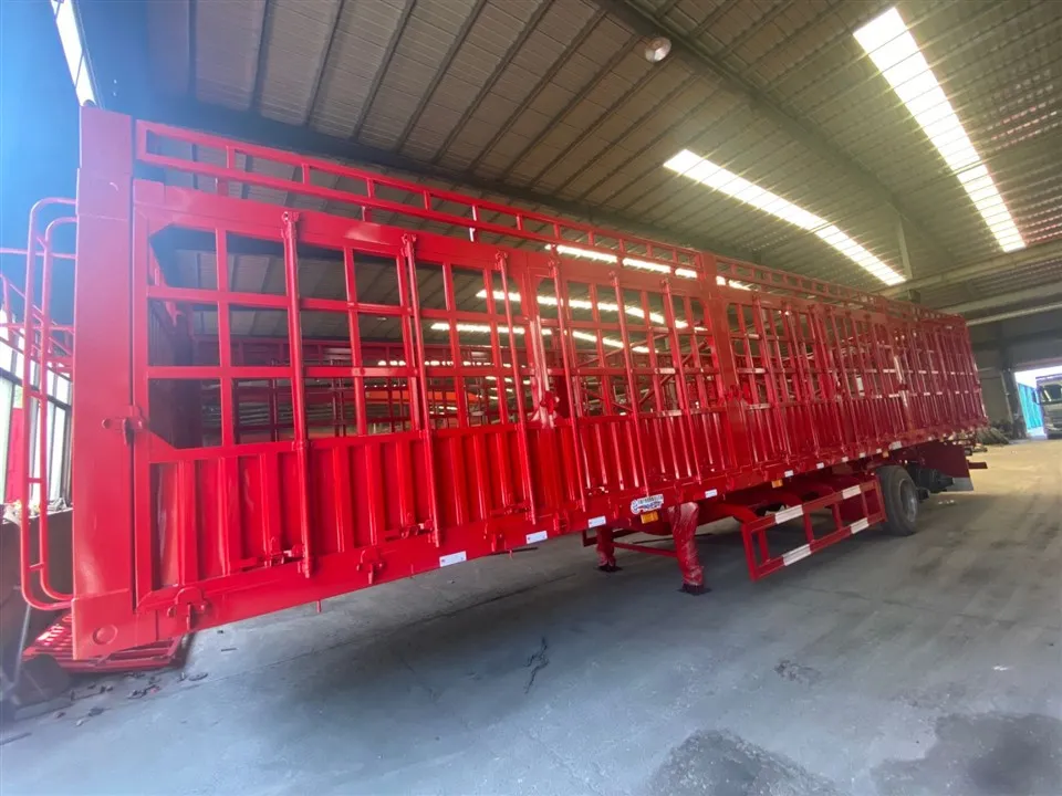 سائڈبار تھری ایکسل نیم ٹریلر ٹریلر ٹائر ایکسل